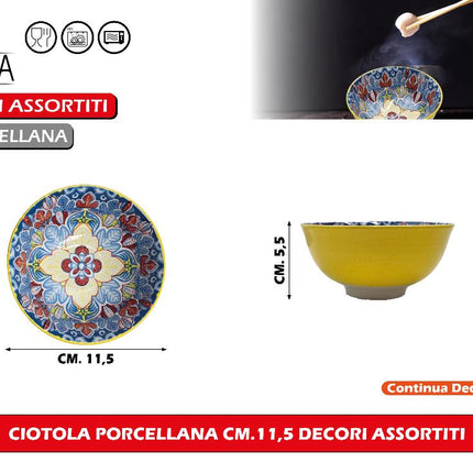 Arca CIOTOLA PORCELLANA CM.11,5 DECORI ASSORTITI Arca