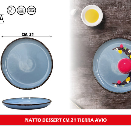 Set Piatti Tierra in Porcellana Colorata – Servizio da Tavola 18 Pezzi per 6 Persone, Lavabile in Lavastoviglie e Utilizzabile in Microonde Arca