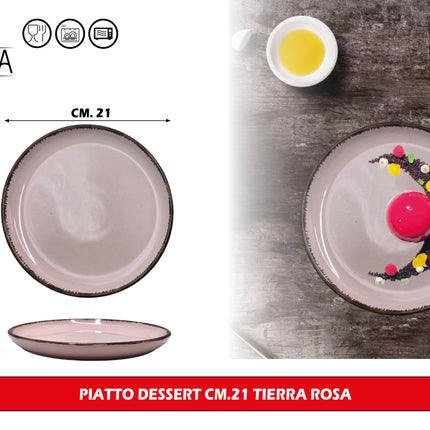 Set Piatti Tierra in Porcellana Colorata – Servizio da Tavola 18 Pezzi per 6 Persone, Lavabile in Lavastoviglie e Utilizzabile in Microonde Arca