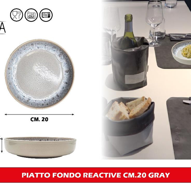 Arca PIATTO FONDO REACTIVE CM.20 GRAY Arca