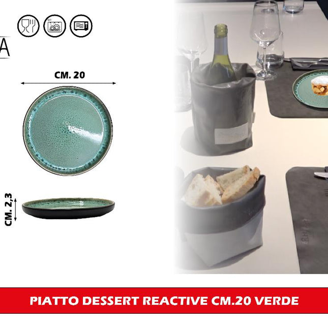 Arca PIATTO DESSERT REACTIVE CM.20 VERDE Arca
