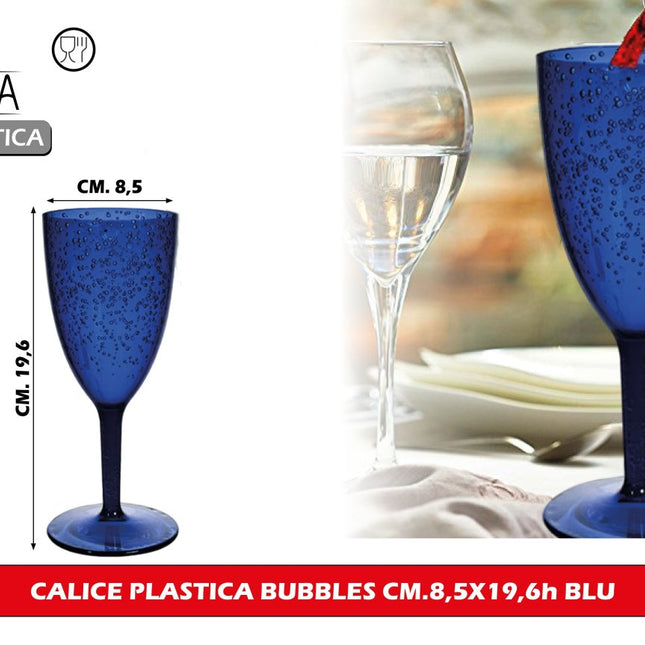 Arca Calice Plastica Bubbles Cm.8,5X19,6H Blu Arca