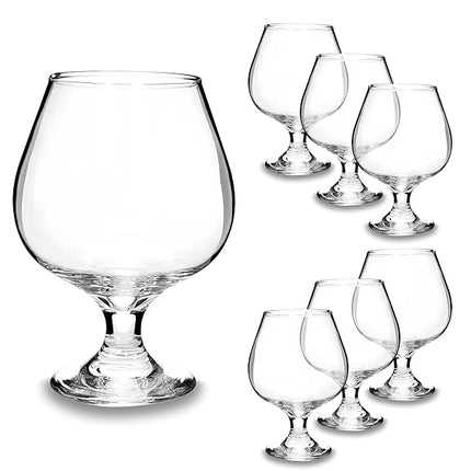 Arca Napoleon, Set di 6 Bicchieri da Cognac in Cristallo Brillante, per 6 Persone, Adatti Anche per Whisky, Bourbon o Altri Distillati, Lavabili in Lavastoviglie, 480 ml Arca