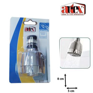 Rompigetto Rubinetto 2 Funzioni con Tasto Push Cromato per Uso Multiplo Rubinetto Grande Artex