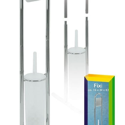 Piantana cromata portacarta igienica con portasciugamani e portascopino in plastica 83cm Artex