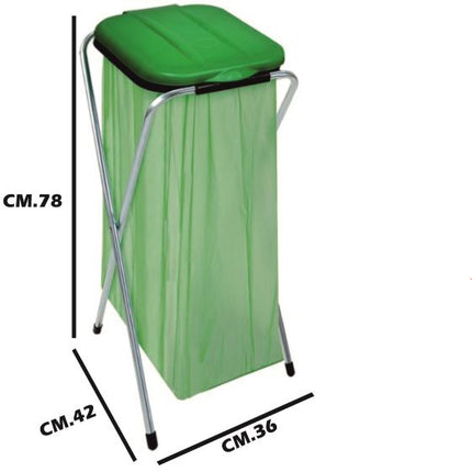 Portarifiuti Ecofix con Coperchio per Raccolta Differenziata e Indifferenziata