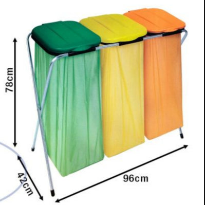 Portarifiuti Ecofix 3 Posti Cop. Colorato-8001579107031