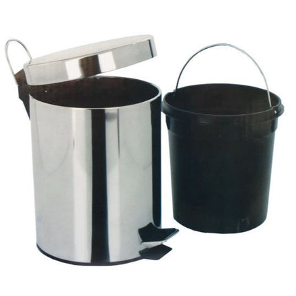 Pattumiera Acciaio Inox con Pedale Binty, Design Funzionale e Resistente 5 L Artex