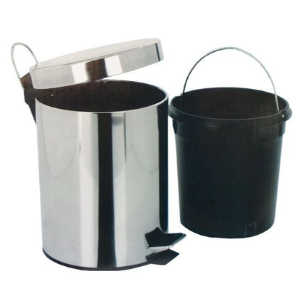 Pattumiera Acciaio Inox con Pedale Binty, Design Funzionale e Resistente 20 L Artex