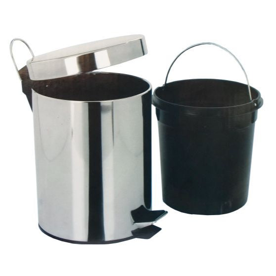 Pattumiera Acciaio Inox con Pedale Binty, Design Funzionale e Resistente 20 L Artex