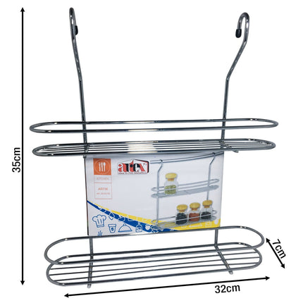 Portabarattoli Artik a 2 Piani in Metallo Cromato, Dimensioni Varie 7 cm Artex