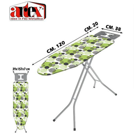 Tavolo da Stiro Professionale Cm.38x120 per Uso Domestico e Industriale Mammut Artex