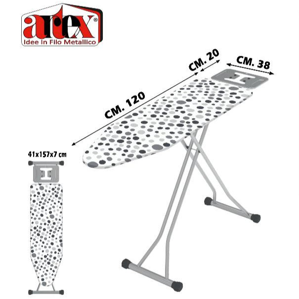 Tavolo da Stiro Professionale Cm.38x120 per Uso Domestico e Industriale