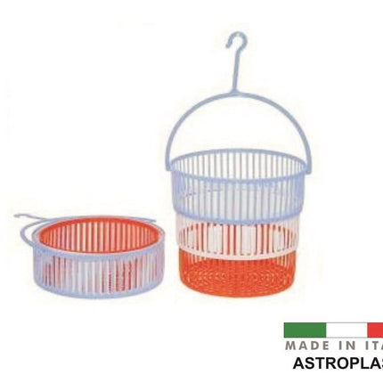 Cesta Cestino Porta Mollette In Plastica Forma Cilindro Con Manico 1 Pz Astroplast