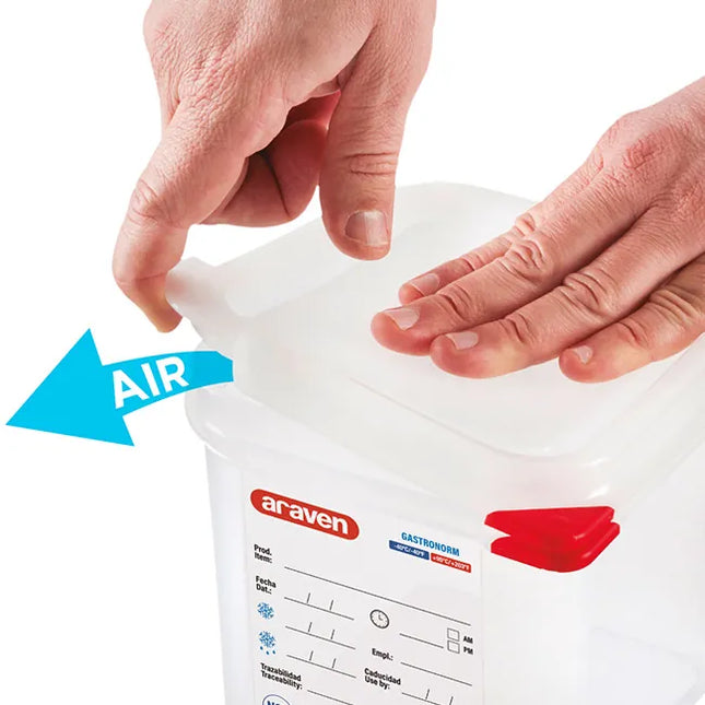 Contenitore Quadrato Araven Per Alimenti Ermetico con Doppia Guarnizione e Apertura Semplice