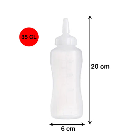 Dispenser Bottiglia Dosatore Preciso per Salse e Condimenti Uso Professionale e Domestico CL.35 Bianco Araven