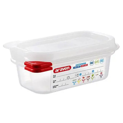 Contenitore Araven Gastronorm Per Alimenti Ermetico Doppia Guarnizione Apertura Semplice