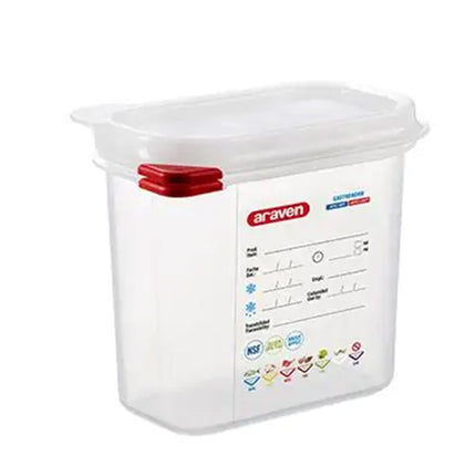 Contenitore Araven Gastronorm Per Alimenti Ermetico Doppia Guarnizione Apertura Semplice