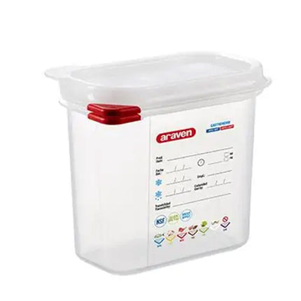 Contenitore Araven Gastronorm Per Alimenti Ermetico Doppia Guarnizione Apertura Semplice Araven