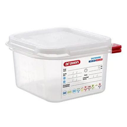 Contenitore Araven Gastronorm Per Alimenti Ermetico Doppia Guarnizione Apertura Semplice