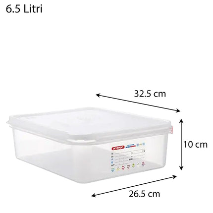 Contenitore Araven Gastronorm Per Alimenti Ermetico Doppia Guarnizione Apertura Semplice 32.5×26.5×10 cm Araven