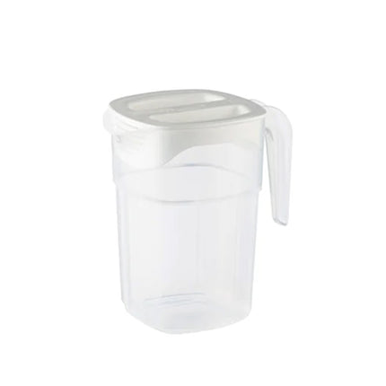 Caraffa Jug Araven Capiente Richiudibile e Impilabile 1,4 LT con Tappo Bianco - per Succhi, Acqua con Ghiaccio, Bevande
