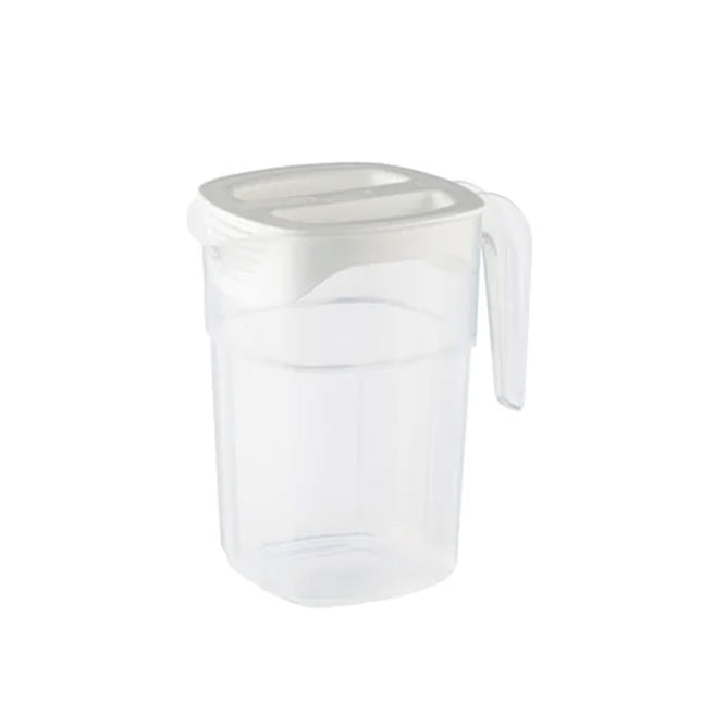 Caraffa Jug Araven Capiente Richiudibile e Impilabile 1,4 LT con Tappo Bianco - per Succhi, Acqua con Ghiaccio, Bevande