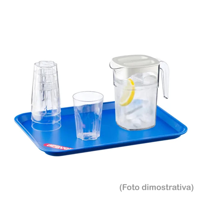 Caraffa Jug Araven Capiente Richiudibile e Impilabile 1,4 LT con Tappo Bianco - per Succhi, Acqua con Ghiaccio, Bevande