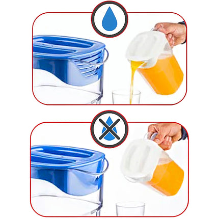 Caraffa Jug Araven Capiente Richiudibile e Impilabile 1,4 LT con Tappo Bianco - per Succhi, Acqua con Ghiaccio, Bevande