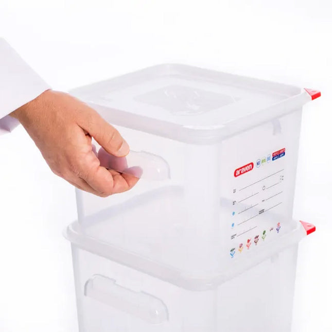 Contenitore Quadrato Araven Per Alimenti Ermetico con Doppia Guarnizione e Apertura Semplice Araven