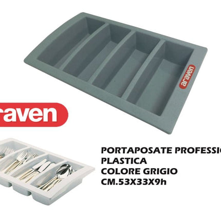 Cutlery Tray Horeca Gris-8411777411289