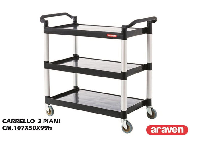 SERVICE TROLLEY 3 SHELVES Horeca Araven