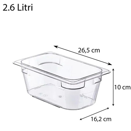 Contenitore Basic Food Box GN1/1 in Policarbonato Araven GastroNorm, Organizza e Conserva
