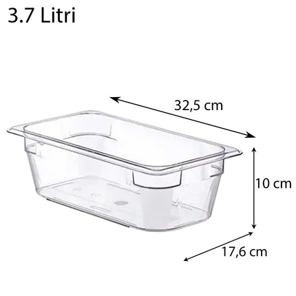 Contenitore Basic Food Box GN1/1 in Policarbonato Araven GastroNorm, Organizza e Conserva 3.7 L Araven