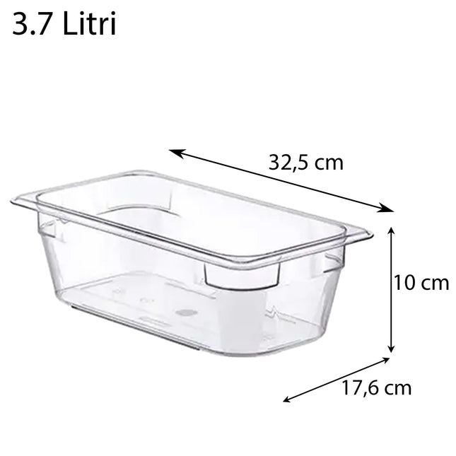 Contenitore Basic Food Box GN1/1 in Policarbonato Araven GastroNorm, Organizza e Conserva 3.7 L Araven