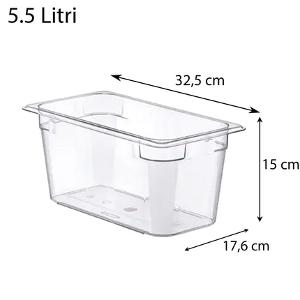 Contenitore Basic Food Box GN1/1 in Policarbonato Araven GastroNorm, Organizza e Conserva