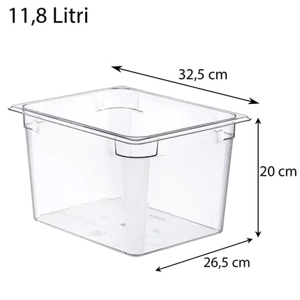 Contenitore Basic Food Box GN1/1 in Policarbonato Araven GastroNorm, Organizza e Conserva 11.8 L Araven