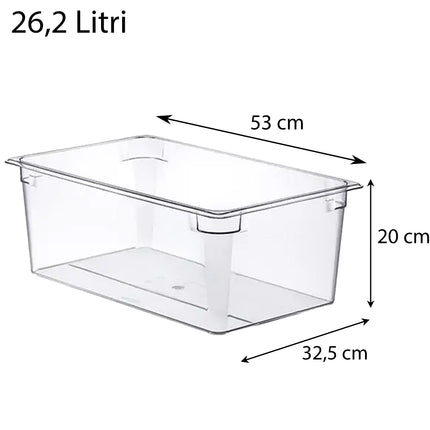 Contenitore Basic Food Box GN1/1 in Policarbonato Araven GastroNorm, Organizza e Conserva
