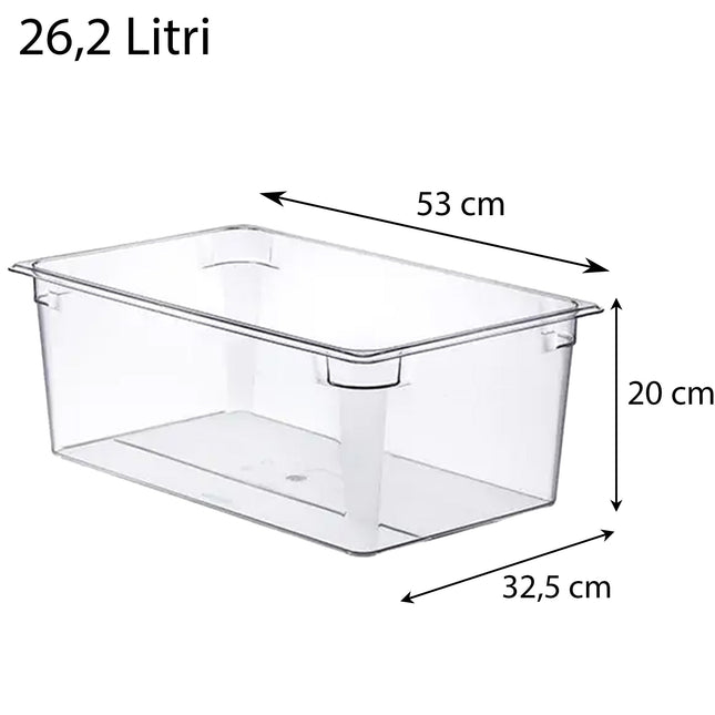 Contenitore Basic Food Box GN1/1 in Policarbonato Araven GastroNorm, Organizza e Conserva 26.2 L Araven