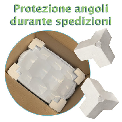 Casalinghi Sicignano Angolari 3 Vie EPS Polistirolo 11x11x11 cm Bianchi per Imballaggi e Trasporto Casalinghi Sicignano