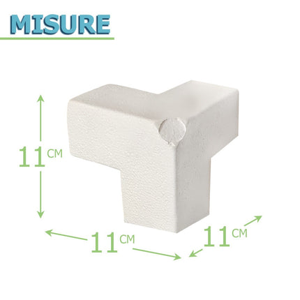 Casalinghi Sicignano Angolari 3 Vie EPS Polistirolo 11x11x11 cm Bianchi per Imballaggi e Trasporto Casalinghi Sicignano