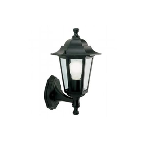 Applique In Alto Mini Esagonale Lampada Classica Da Esterno Nero