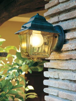 Applique In Basso Lampada Da Parete Design Classico Per Esterno Grigio