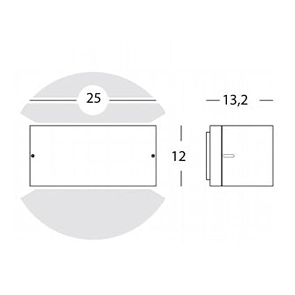 Applique Mezzaluna Moderna Lampada Da Parete Chiusa Da Esterno Grigio