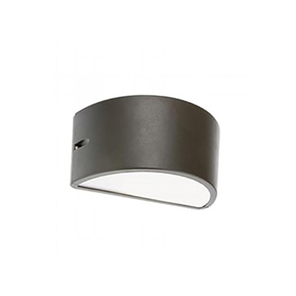 Applique Mezzaluna Moderna Lampada Da Parete Chiusa Da Esterno Grigio