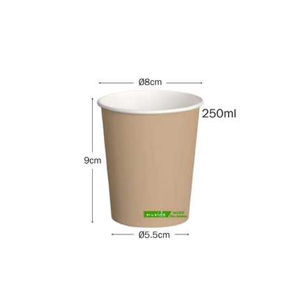 Bicchieri Carta Cappuccino 250ml Movida | Bio e Resistenti I CasaAmici