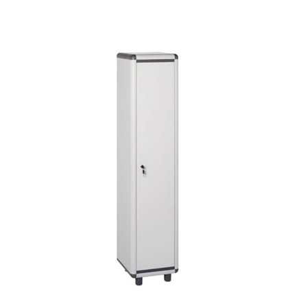 Sicignano Armadio Spogliatoio Grigio Chiaro in Resina PVC con Chiave 1 Posto Anta con Appendiabiti 39x39x175h cm Armadietto Salvaspazio Facile da Montare Capienza 20 Kg per Palestre Uffici Scuole Spazi Pubblici e Casa Casalinghi Sicignano