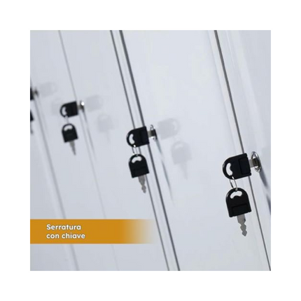 Sicignano Armadio Spogliatoio Grigio Chiaro in Resina PVC con Chiave 1 Posto Anta con Appendiabiti 39x39x175h cm Armadietto Salvaspazio Facile da Montare Capienza 20 Kg per Palestre Uffici Scuole Spazi Pubblici e Casa Casalinghi Sicignano