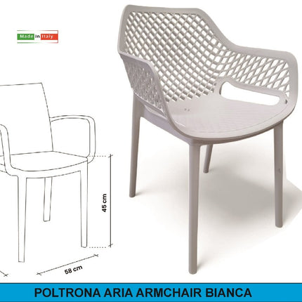 POLTRONA ARIA ARMCHAIR BIANCO Bica