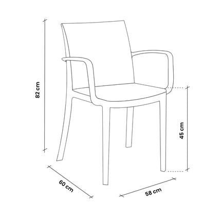 Bica Poltrona Aria Armchair Made in Italy Bianco / Grafite Bica
